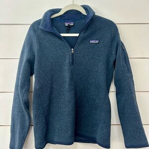 Women's Blue Quartee-Zip Sweatshirt